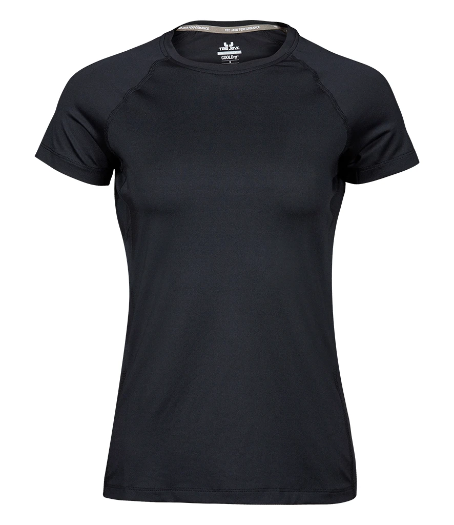 Tee Jays Ladies CoolDry T-Shirt in Black