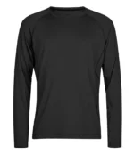 Tee Jays Long Sleeve CoolDry T-Shirt in Black