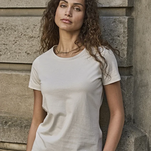 Tee Jays Ladies Sof T-Shirt in White, worn