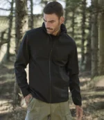 Tee Jays Performance Soft Shell Jacket in Deep Navy, worn