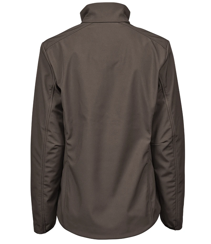 Tee Jays Ladies Performance Soft Shell Jacket in Earth, back