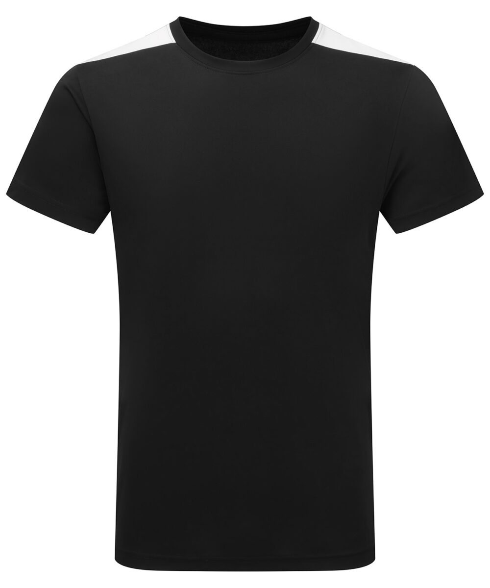 TriDri® contrast performance t-shirt in Black/White
