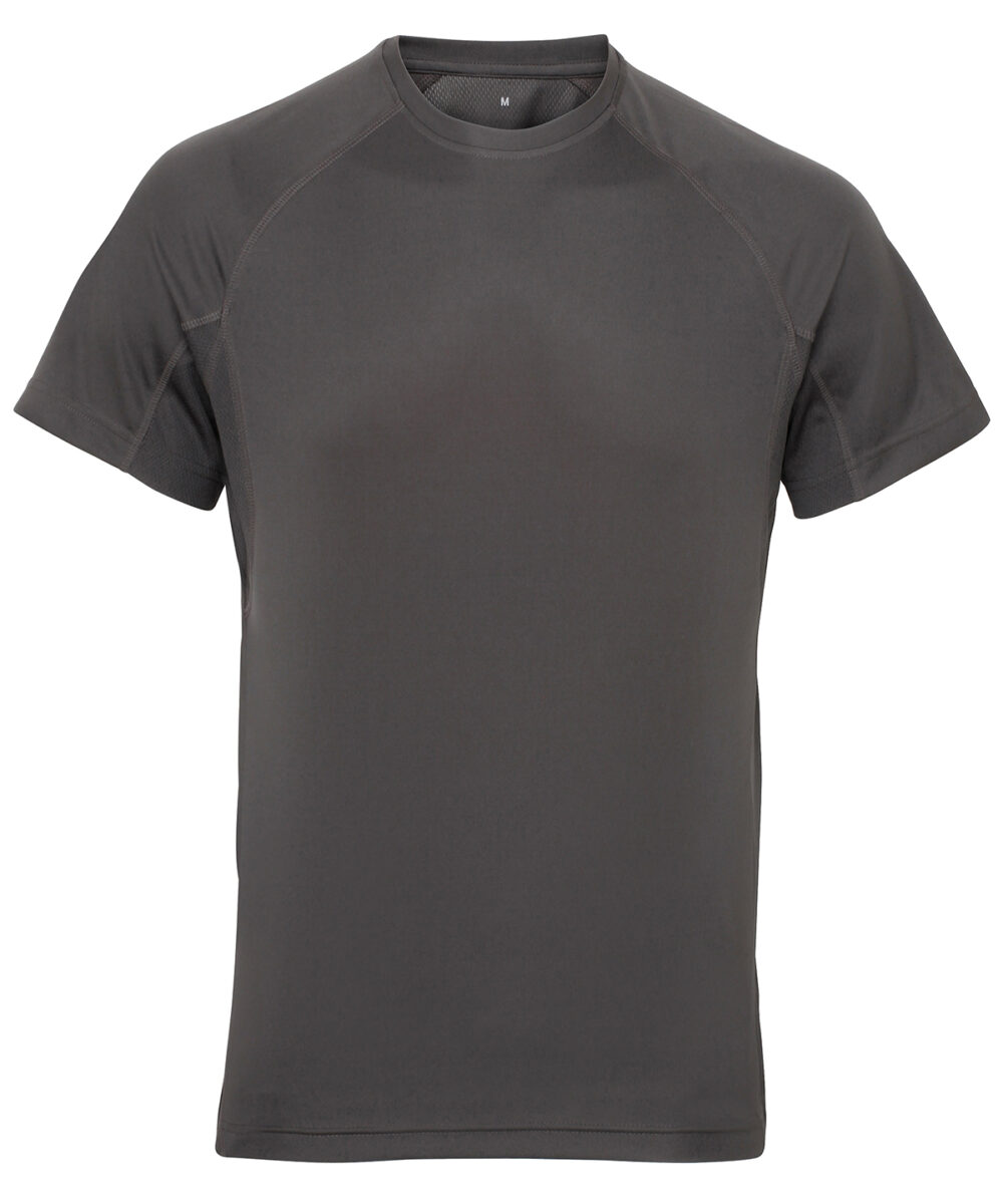 TriDri® panelled tech tee in Charcoal