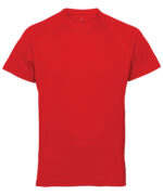 TriDri® panelled tech tee in Fire Red