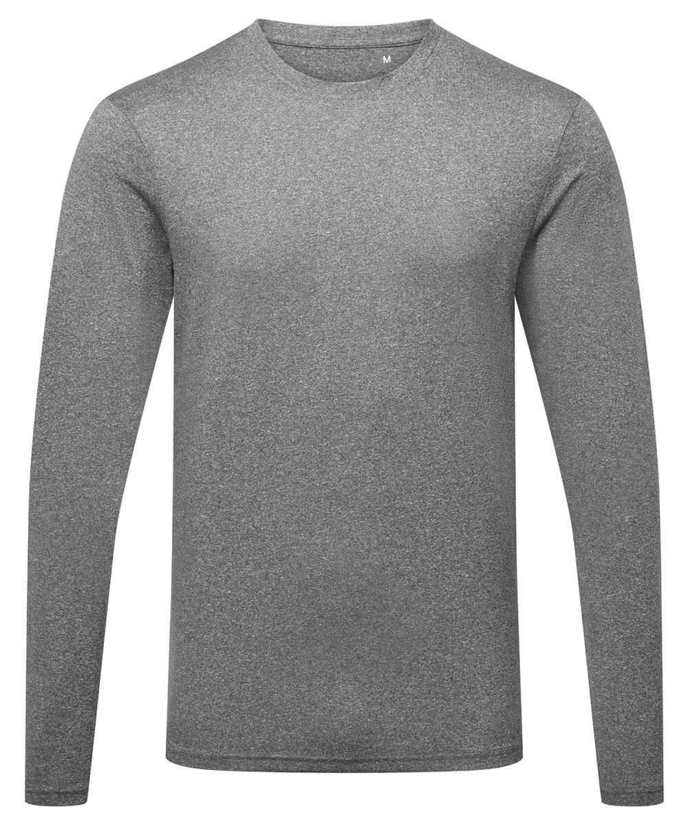 TriDri® long sleeve performance t-shirt in Black Melange