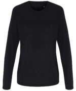 Women's TriDri® long sleeve performance t-shirt in Black